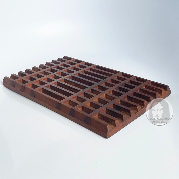Vintage Dansk IHQ Teak Wood Trivet Danish Modern Jens Quistgaard Design MCM - Picture 9 of 13
